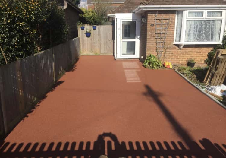 This is a photo of a new Resin bound installed in a drive carried out in a district of Stockport. All works done by Stockport Resin Driveways solutions